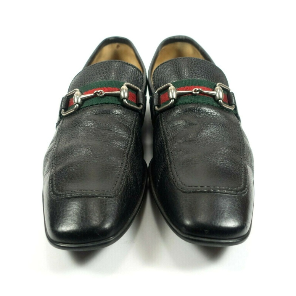Gucci Horsebit Loafer Black Leather Slip On Shoes - Picture 5 of 8